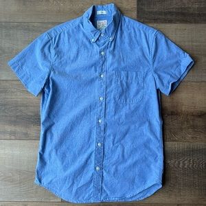 J Crew men’s short sleeve slim fit Oxford shirt
